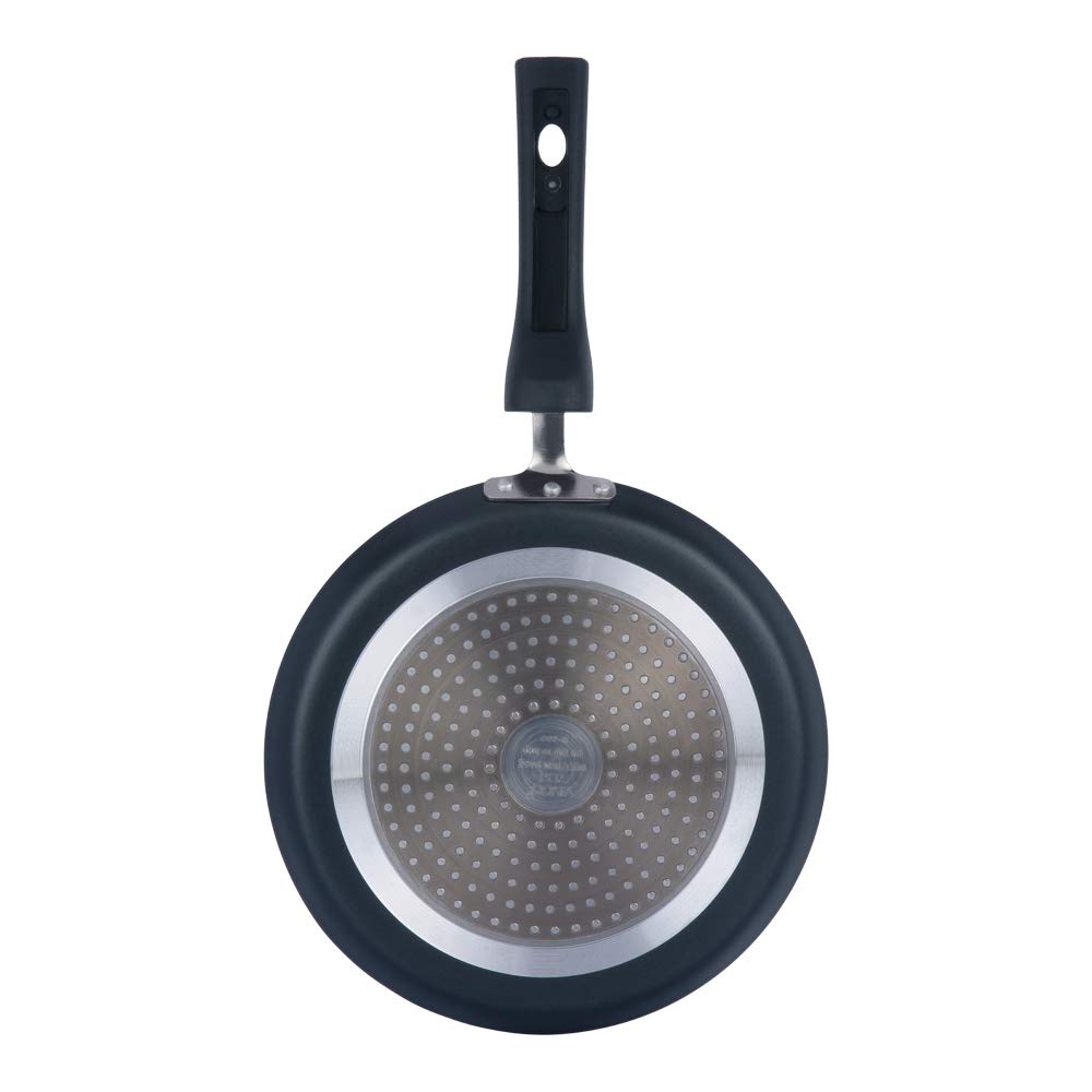 Vinod Cookware Aluminium Zest Marbilo Dosa Tawa, 28cm, Black