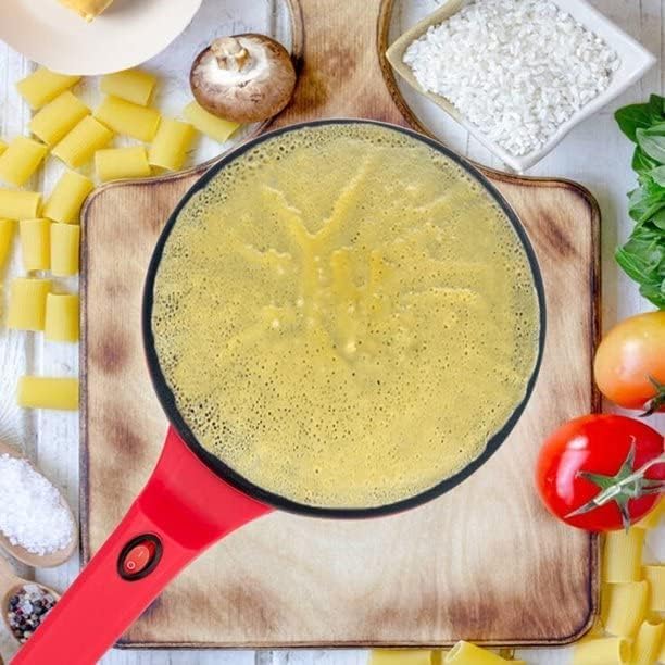 BIRZAR Nonstick Electric Griddle & Crepe Maker | Multi-Purpose Dosa, Pancake, Chapati, and Pizza Maker | Auto Power Off | Lightweight & Portable Design for Home & Outdoor Use