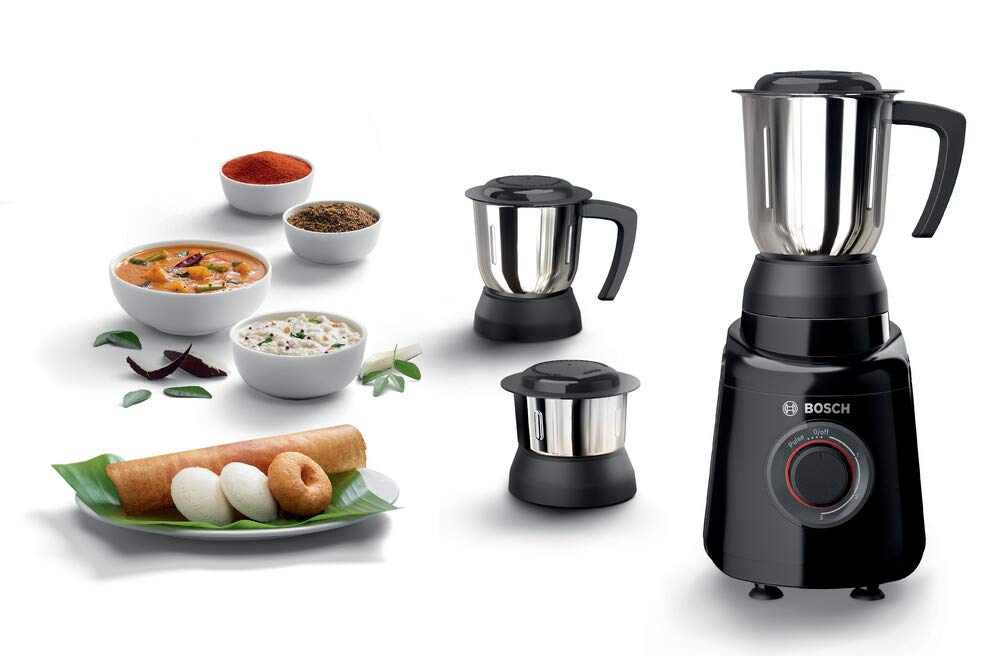 Bosch TrueMixx Black 500 Watt Joy Mixer Grinder, 3 Jars - MGM2133BIN