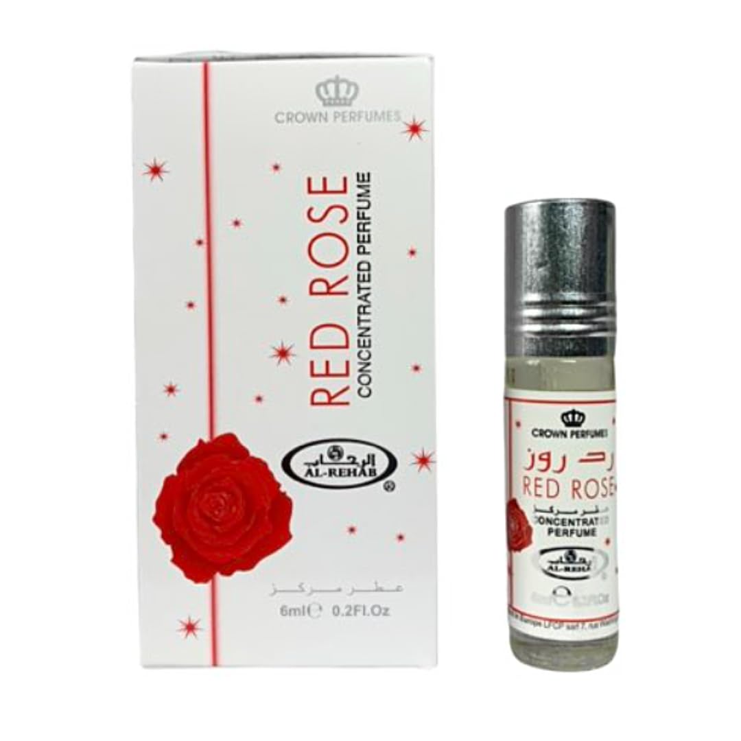 Al Rehab "Red Rose" Concentrated Perfume Oil For Unisex, 6ml Attar