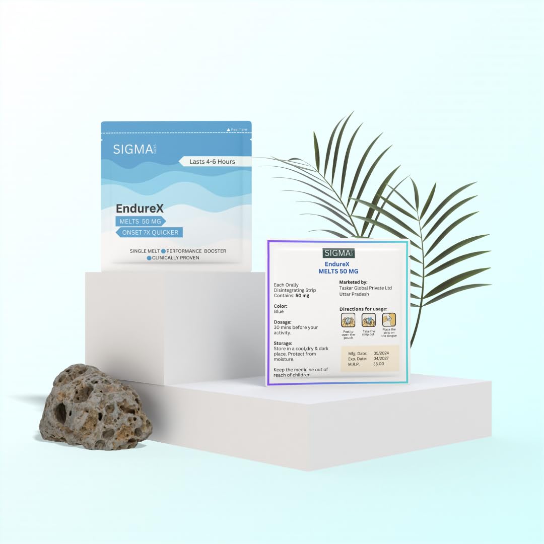 SIGMA GUYS EndureX Ultra Vitality Melts Helps Increase Performance & Strength | For Men | Lasts upto 6 Hours | Pack of 10