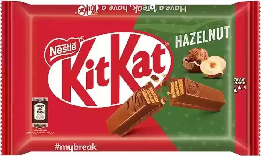 24x Nestle Kitkat Four Finger Wafer With Crunchy Hazelnut Covered In Creme Milk Chocolate Coating Infused With The Rich Flavor Of Roasted Hazelnuts(41.5gm x 24) Celebrations Box