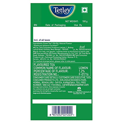 Tetley Green Tea Immune, With Added Vitamin C, Classic Green Tea Flavour 100gram (80 cups), Green, Loose Leaves