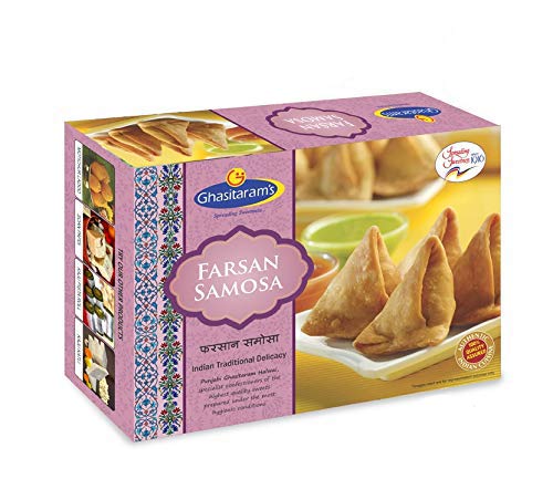3x GHASITARAM'S  Farsan Samosa With Free Silver Plated Coin, 300 gm each - Pack of 3