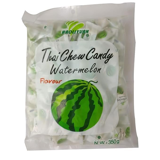 3x Haoliyuan Thai Chew Watermelon Flavored Candy - 350g each - 300pcs total - Pack of 3