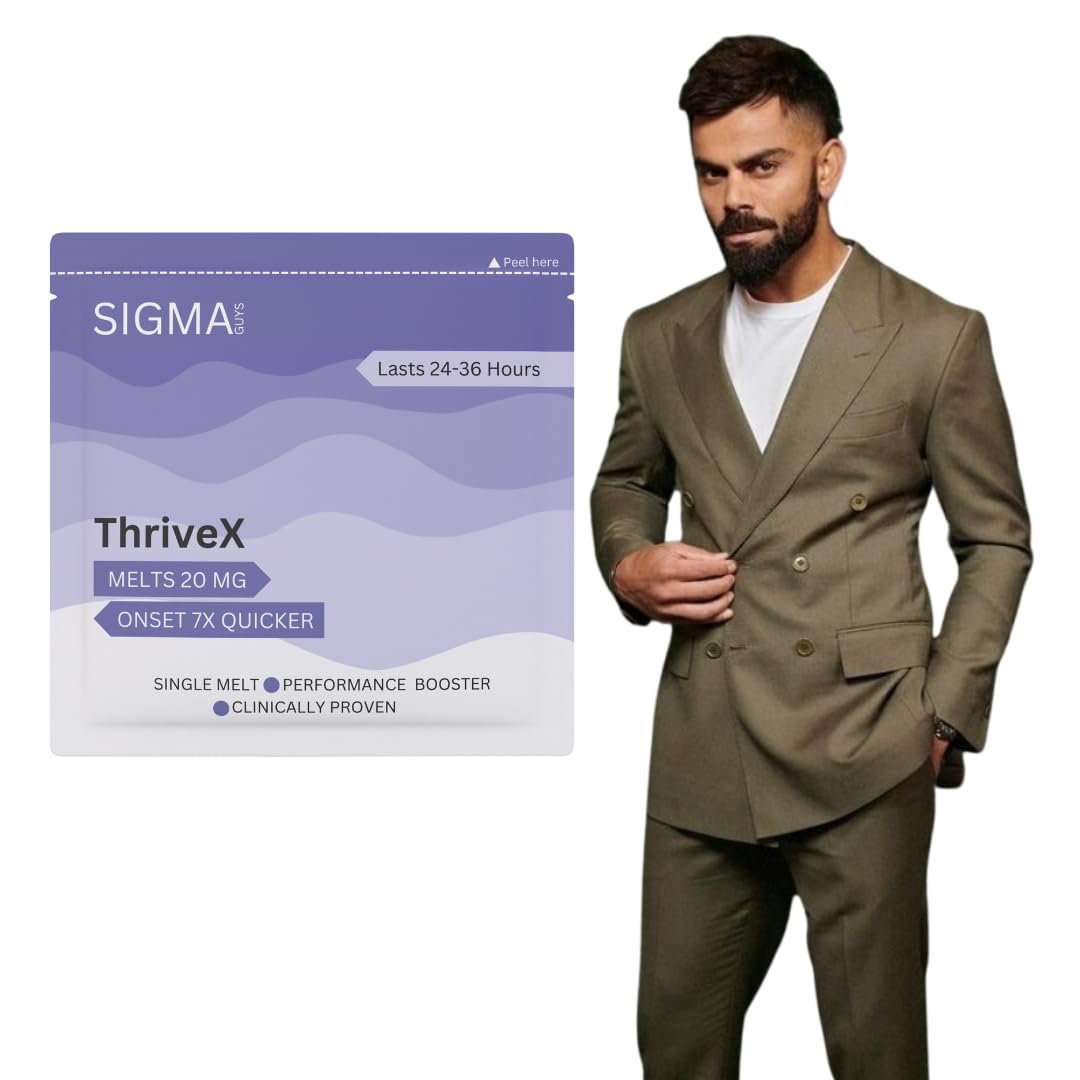 SIGMA GUYS ThriveX Ultra Vitality Melts Helps Increase Performance & Strength | For Men | Lasts upto 36 Hours | Pack of 8