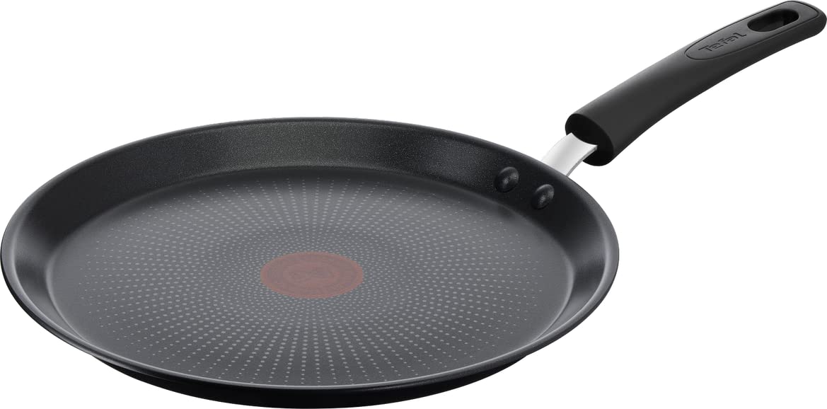 Tefal Cook & Savour Non-Stick Tawa | Thermo-Spot Technology/PFOA Free, Titanium Non-Stick Coating / 28 cm/Superior Induction Base/Suitable for All Hobs/Black / 2 Years of Warranty