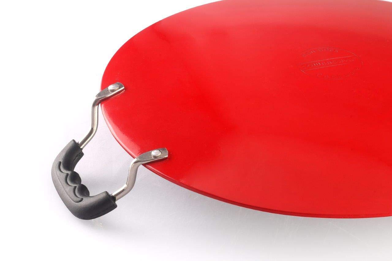 SOWBAGHYA Non Stick Concave Multi Tawa - 3.2mm Thickness (30cm Dia, Black) | Non-Stick Induction Friendly Concave Tawa | for Dosa, Roti, Chapati Tawa | Residue Free