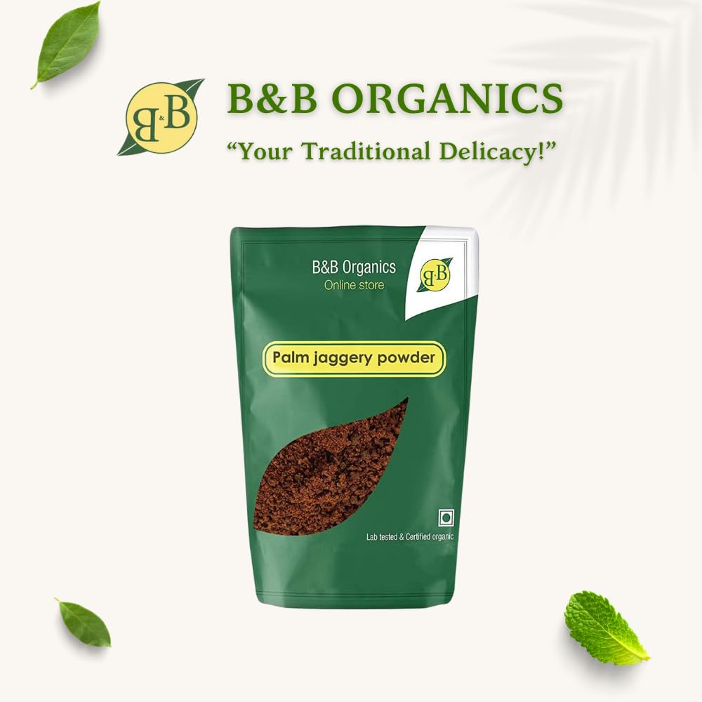 B&B Organics Karupatti/Palm Jaggery Powder - 1 kg/Traditional Palm Jaggery powder/Karupatti Thool