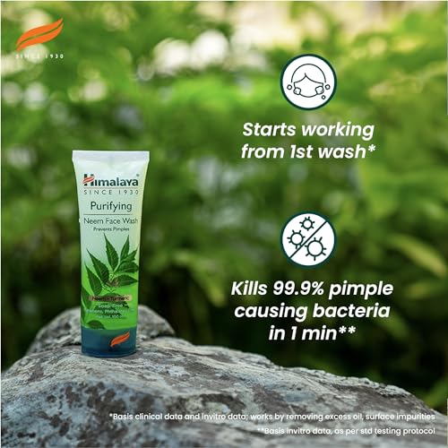 5x Himalaya Herbals Purifying Neem Face Wash, 100ml each - Pack of 5