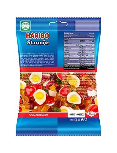 8x HARIBO Fruit Starmix, Gummy Sweets, 140G each - Pack of 8