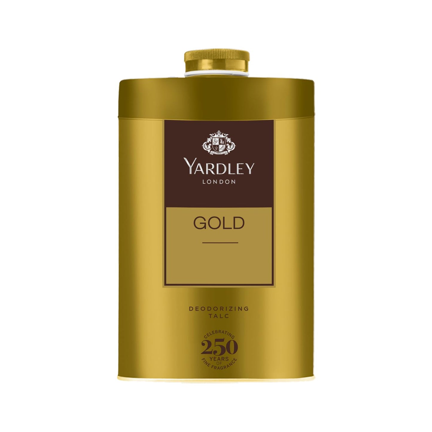 4x Yardley London Gold Deodorizing Talc| Fresh Woody Scent| Masculine Fragrance| Body Talc for Men| 250g - Pack of 4
