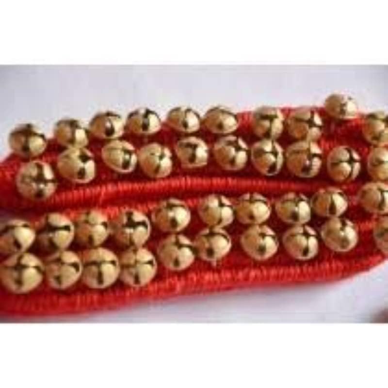 UAPAN MetalCraft Ghungroo Red Pad 2 Line, Ghungru 2 Line Red Pad, Red Pad Ghungroo 2 Line