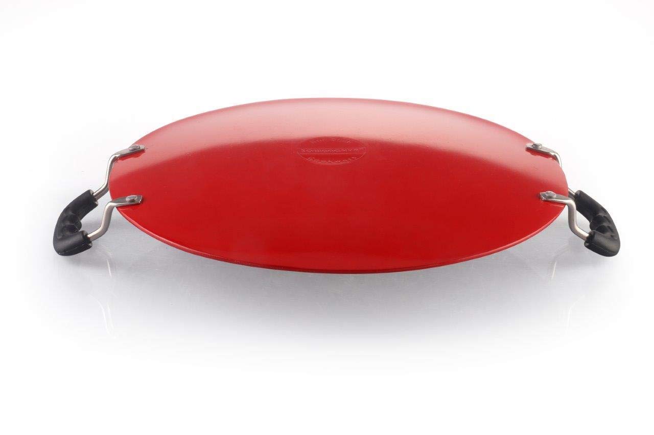 SOWBAGHYA Non Stick Concave Multi Tawa - 3.2mm Thickness (30cm Dia, Black) | Non-Stick Induction Friendly Concave Tawa | for Dosa, Roti, Chapati Tawa | Residue Free