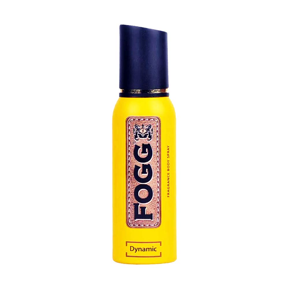 4x Fogg Dynamic No Gas Deodorant for Men, Long-Lasting Perfume Body Spray, 120 ml each - Pack of 4