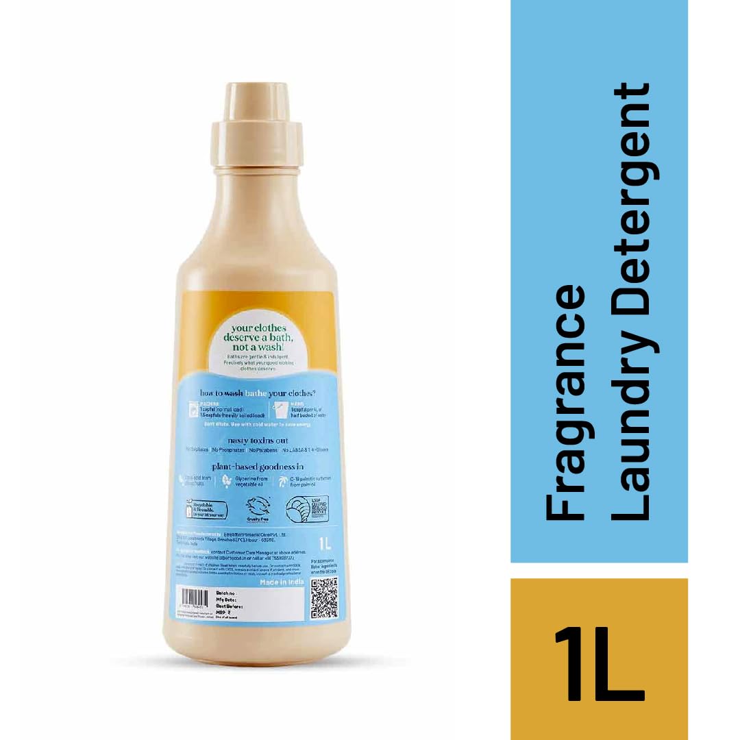 Born Good Plant Based Japanese Cypress Fragrance Laundry Detergent, Biodegradable, Non-Toxic And Eco-Friendly - 1 Ltr (Pack of 1)