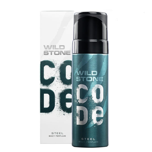 4x Wild Stone Fresh Code Steel Long Lasting No Gas Body Perfume Spray For Men, 150Ml - Pack of 4