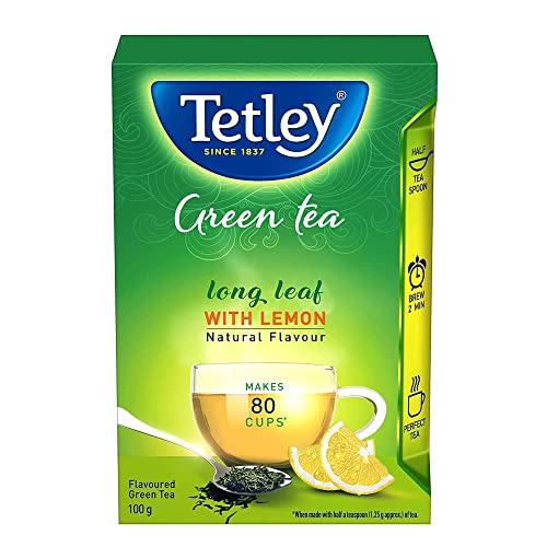 Tetley Green Tea Immune, With Added Vitamin C, Classic Green Tea Flavour 100gram (80 cups), Green, Loose Leaves