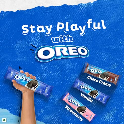 Cadbury Oreo Vanilla Flavour Creme Sandwich Biscuit Family Pack, 275.55 g