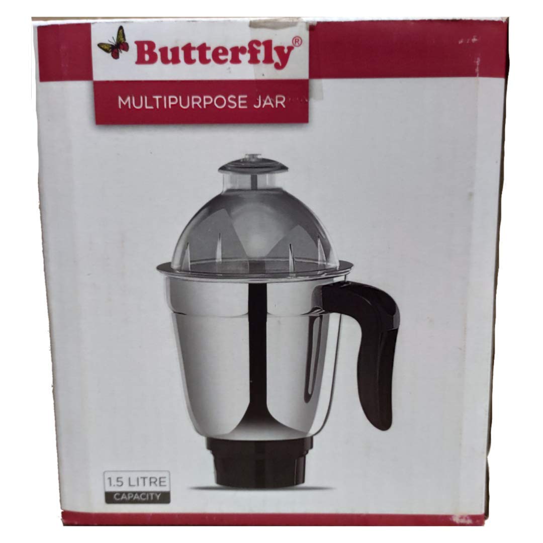 Butterfly MGA Multipurpose Blender Jar -1.5L (Black) Stainless Steel, 50 kilowatts