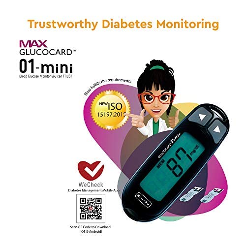 ARKRAY Max 01 Mini Blood Glucose Monitor with 50 Strips | Japanese Technology