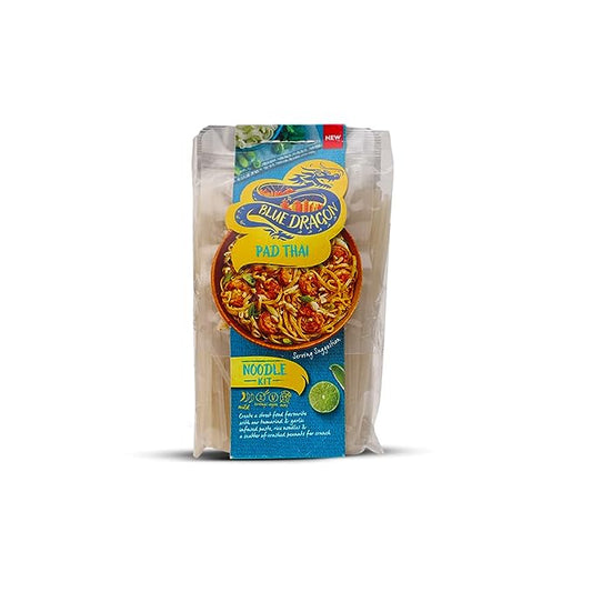 Blue Dragon PAD Thai Noodle KIT | No Preservative & Artificial Colors | SOYA, Peanuts and Nuts | Noodle Packet -265gm