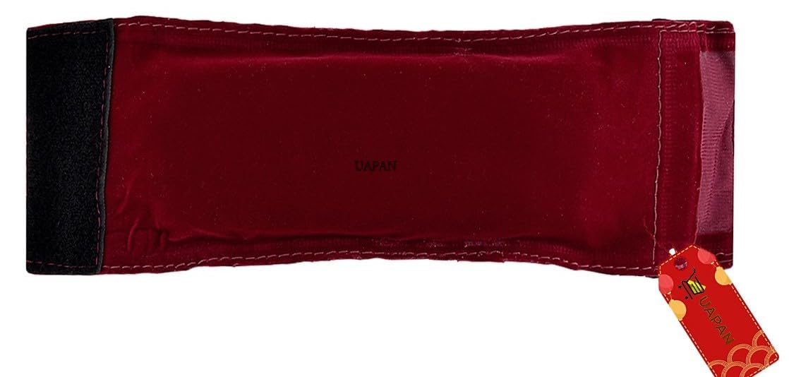 UAPAN Brass Ghungroo Ankle Bells Velvet 3 line Pad for Classical Kathak Dance with Adjustable Strap (Maroon,60 Bells)