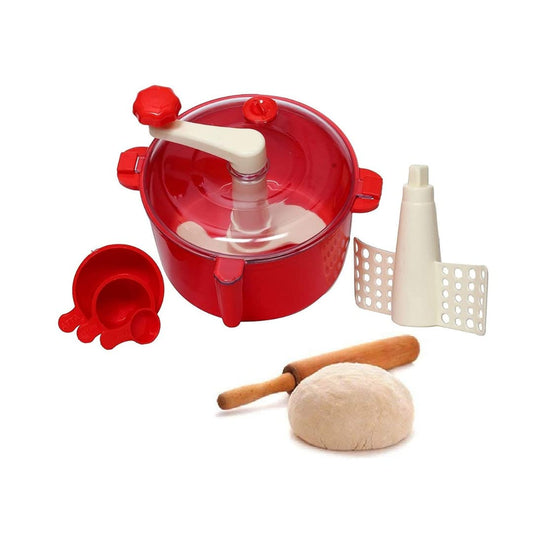 Suzec Plastic Atta Dough Maker with Beater, Chop & Churn 2 in 1 for Kitchen - Made in India (Multicolor) (2011)