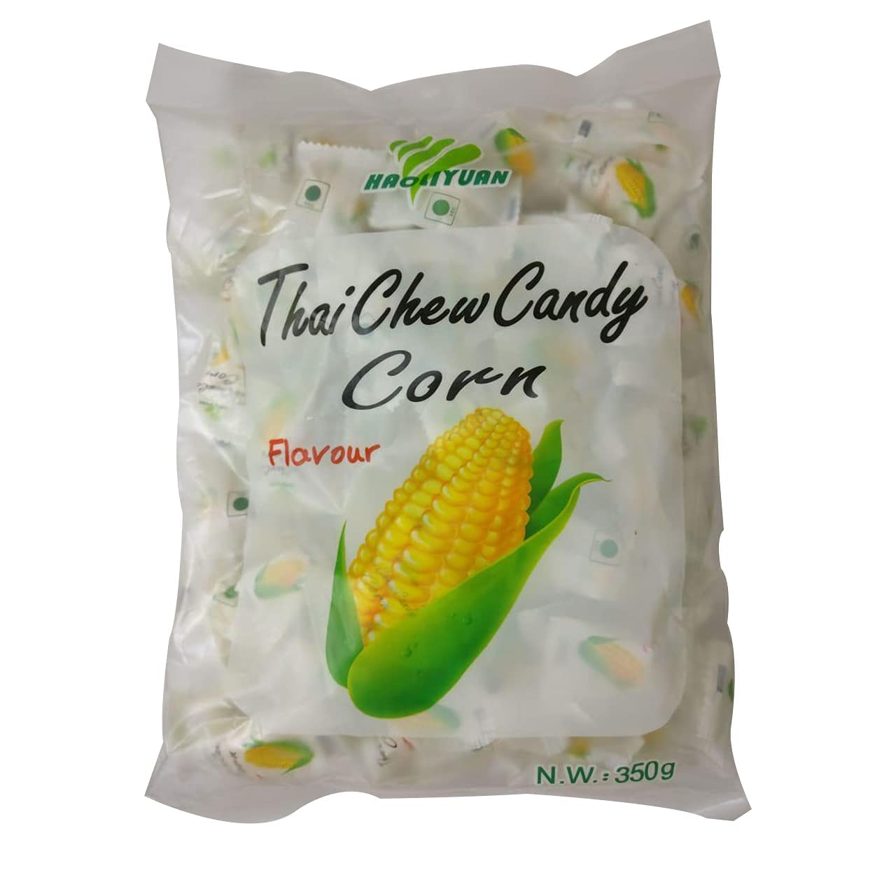 3x Haoliyuan Thai Chew Corn Flavored Candy - 350g each - 300pcs total - Pack of 3