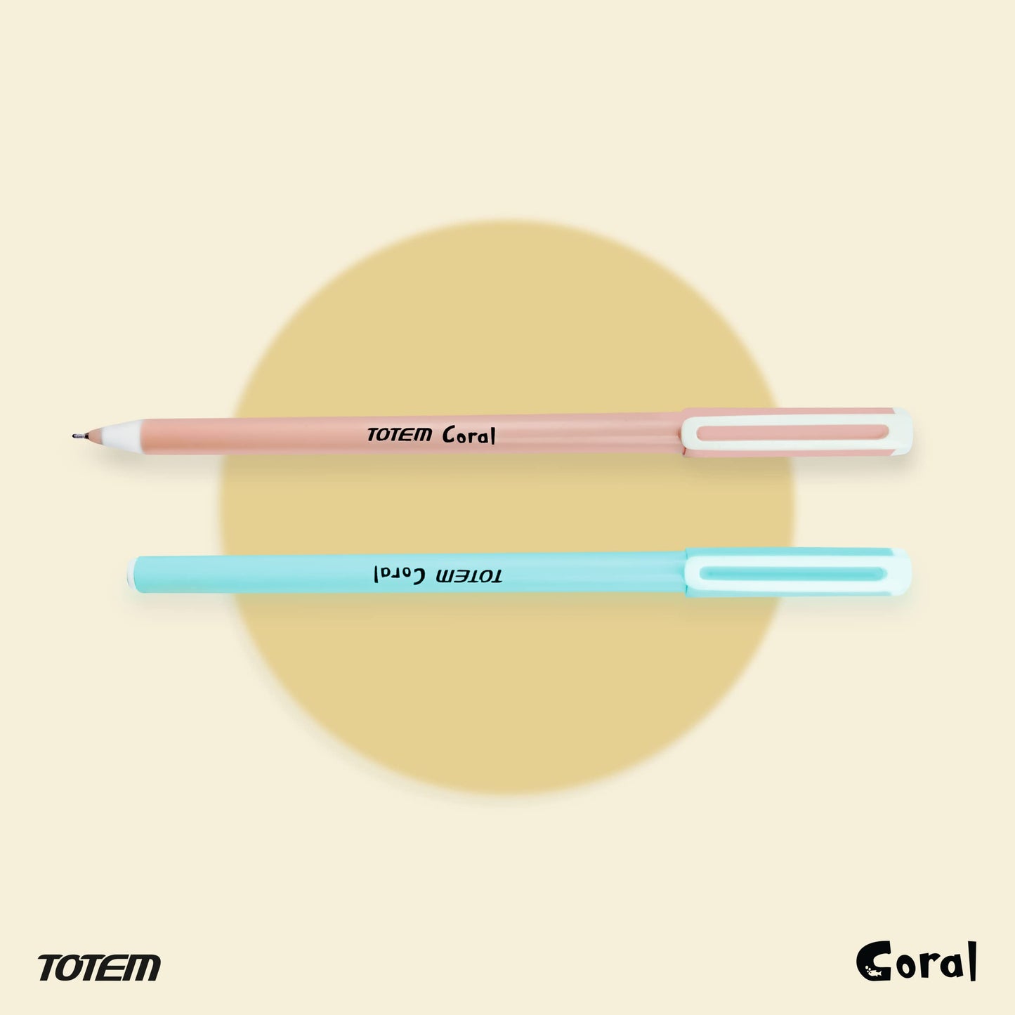 TOTEM Coral Ball Pens | 60 Blue Ink Pens | 0.7 mm Tip | Fragrance Ink | Cute Design | Fast Writing | Pen for Exams | Stationery Items | Stick