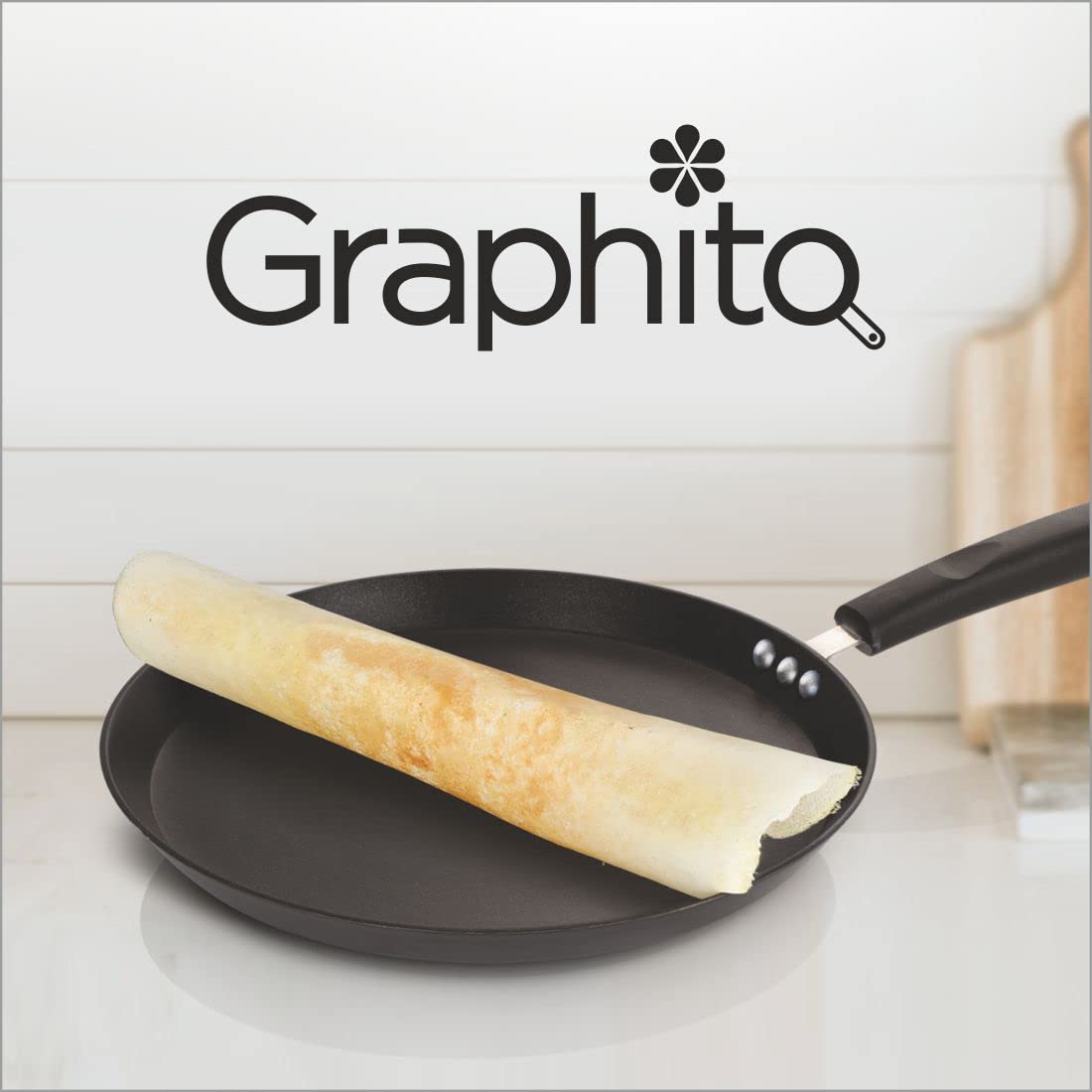 Alda Graphito Non-Stick Crepe Pan | Dosa tawa 28 Cm