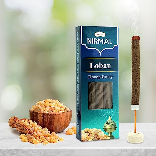 Shubhkart Nirmal Loban Dhoop Candy 10N (Pack of 2) Natural Organic Dual Fragrance Dry Dhoop Stick for Pooja, Meditation, Festivals and Spiritual Events (10N x 2)