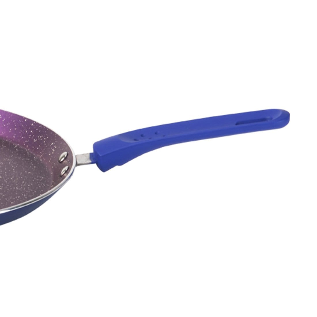 Blueberry Aluminium Non-stick Cookware Set, 4Pc (Wok with Lid, Fry Pan, Dosa Tawa), Induction Bottom, Soft Touch Handle, Pure Grade Aluminium, PFOA Free, 2 Years Warranty, Blue