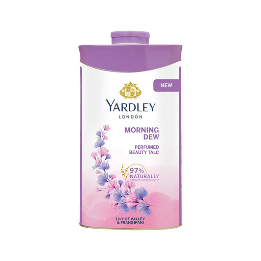 4x Yardley London Morning Dew Perfumed Talc for Women, 250g - Pack of 4