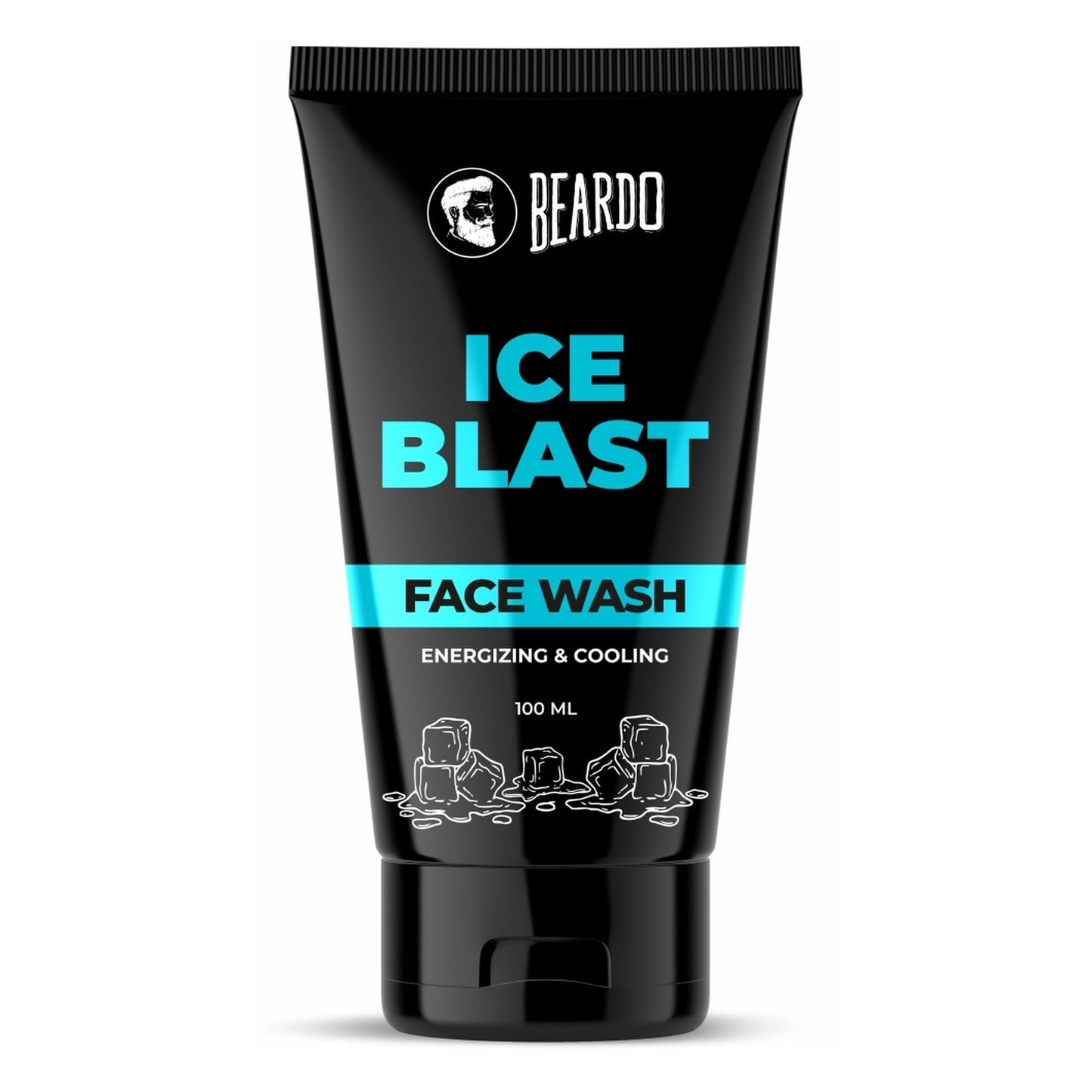 BEARDO Ice Blast Cooling Facewash for Men, 100 ml | INSTANT Icy freshness | Aloe Vera Face wash, Vitamin E & Menthol for cool lock technology | Refreshing & Hydrating facewash