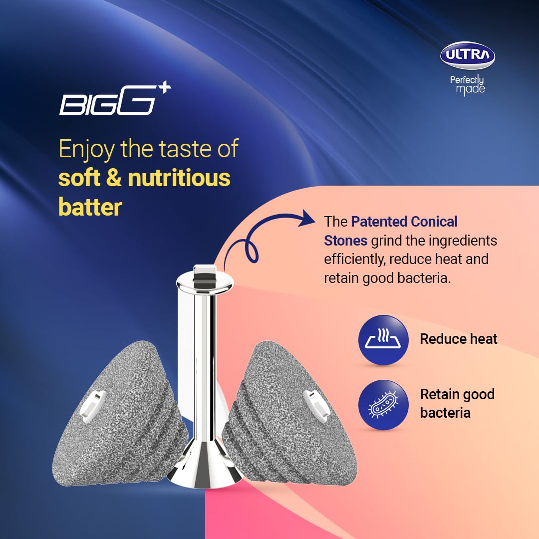 Ultra Stainless Steel Bigg+ 2.5L Wet Grinder (Blue)