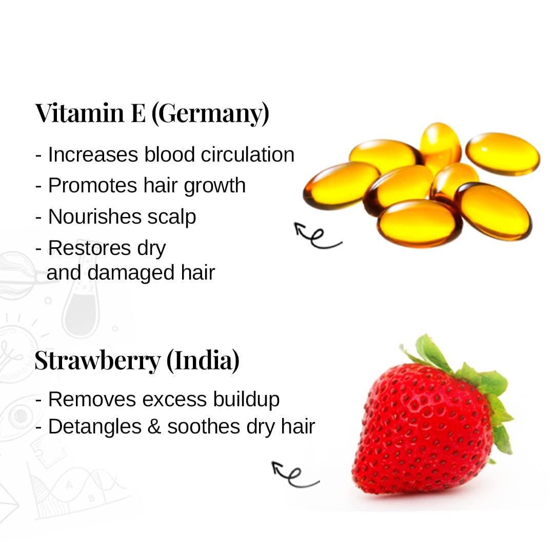 Bare Anatomy Junior Gentle Cleansing Shampoo For Kids from 5-12 Years | Tear-Free & Hypoallergenic pH 5.5 | Coconut Milk Protein, Almond Oil, Vitamin E & Strawberry | SLS & Paraben Free | Vegan -250ml