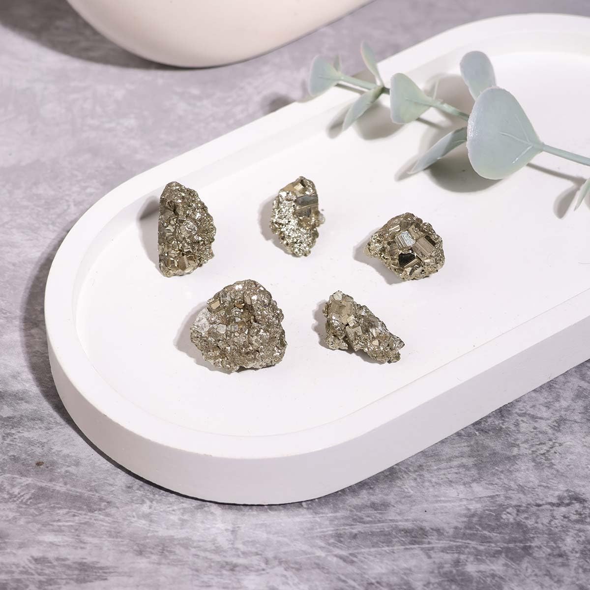 Shubhanjali Peru Pyrite Cluster Stone 5-10 Gm Golden Pyrite Stone Original Clusters Gemstone for Wealth Attracts Money Magnet Reiki Healing Special Unique Gifts for Men Father