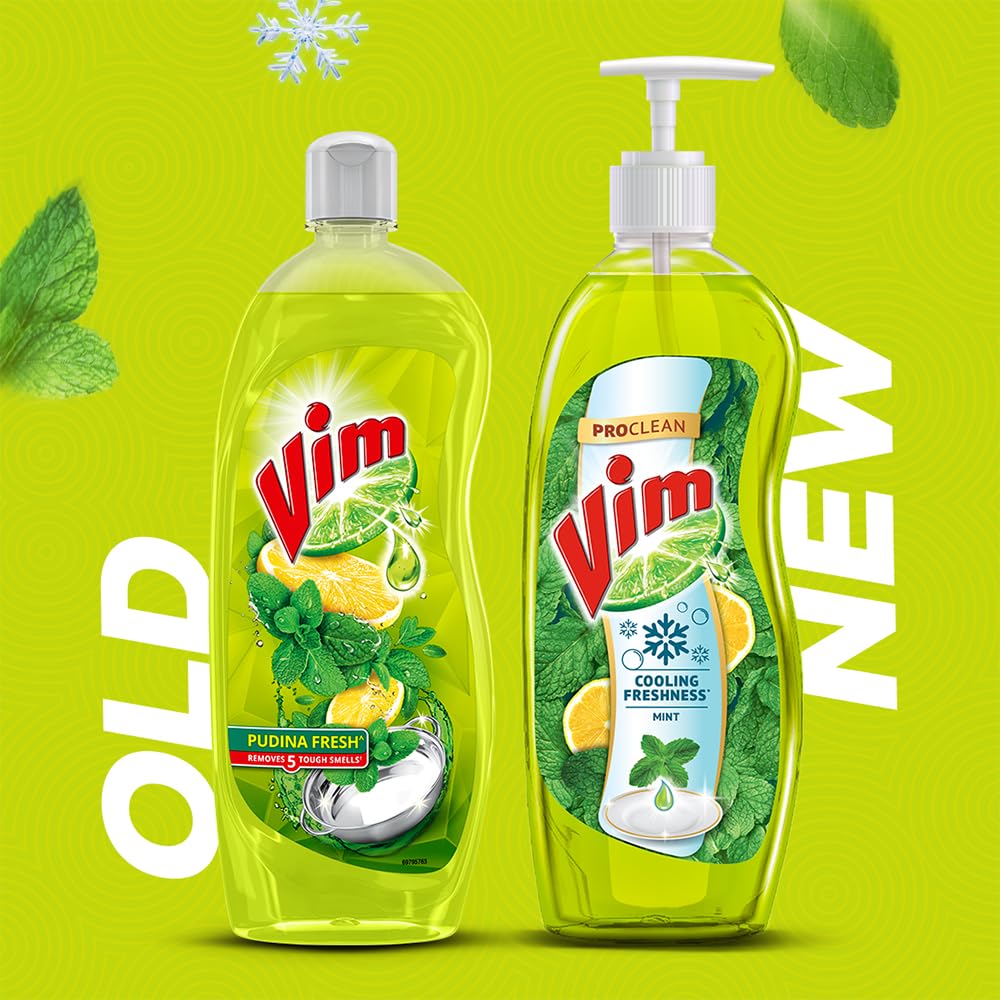 Vim Dishwash Anti Smell Liquid, Pudina, 750 ml (VIMV100)