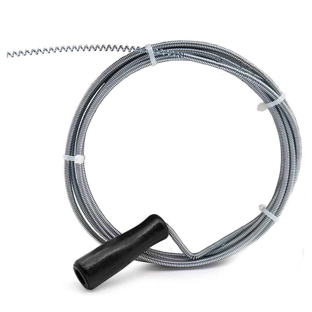 B.K.Jagan and Co Metal Sink & Drain Cleaner Spring Wire Waste Pipe Sink Cleaner Snake Unblocker Hair Drain Cleaner 5 Mtr. Length