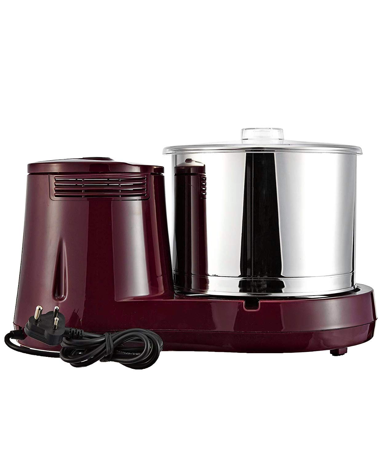 Butterfly Rhino 2 Litres Table-Top Wet Grinder | 150 Watts | Shockproof ABS Body | 4-way Grinding | Easy Clean & Maintenance | Stainless Steel Drum | 2 Years Manufacturer's Warranty | Cherry Red