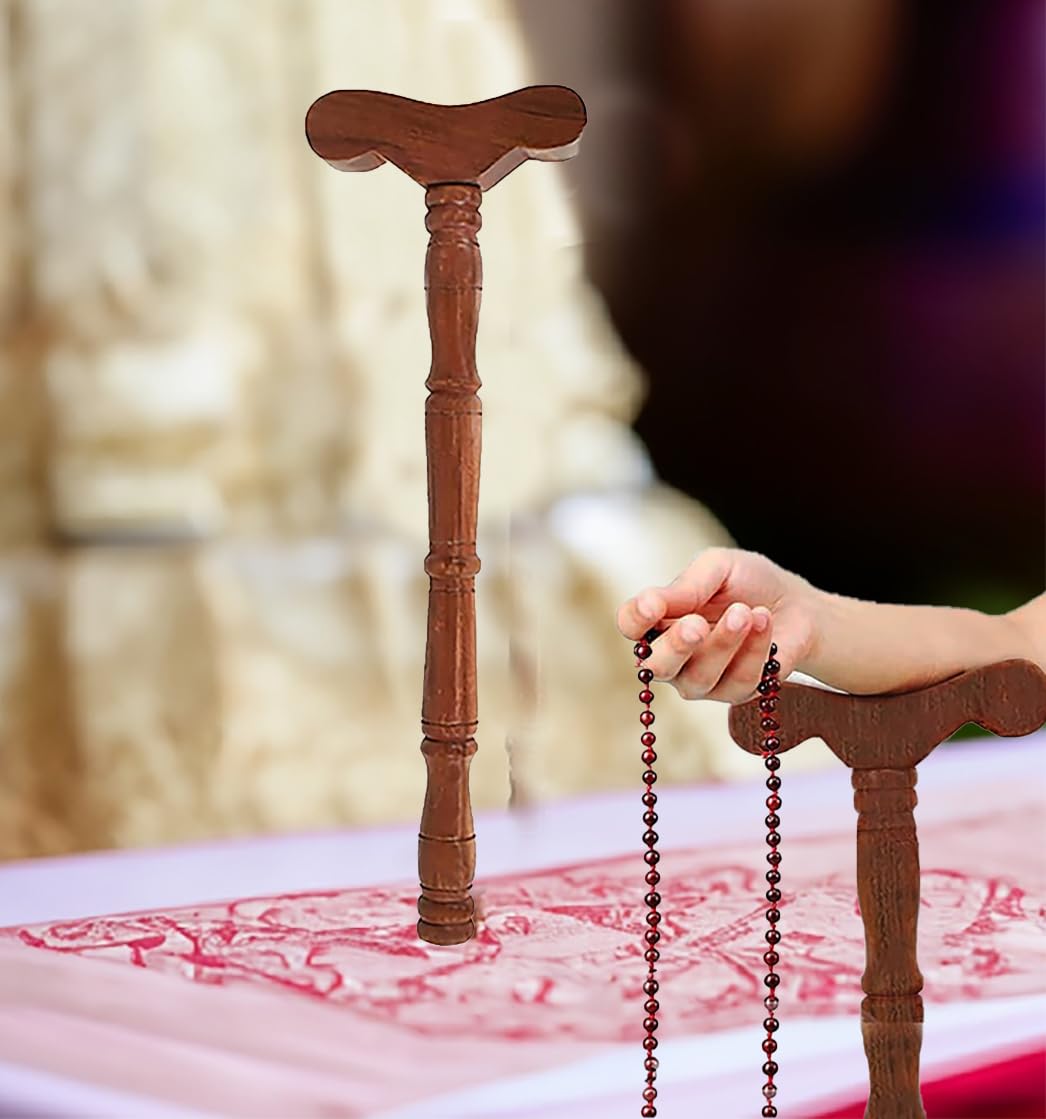 BITONA® Wooden Danda, teki T Shaped Yoga Danda, Mala jaap Hand Stand, Meditation Stick, Wooden Staff, Traditional, Indian Stick Used by Rishi Yogi(1 Stick only)
