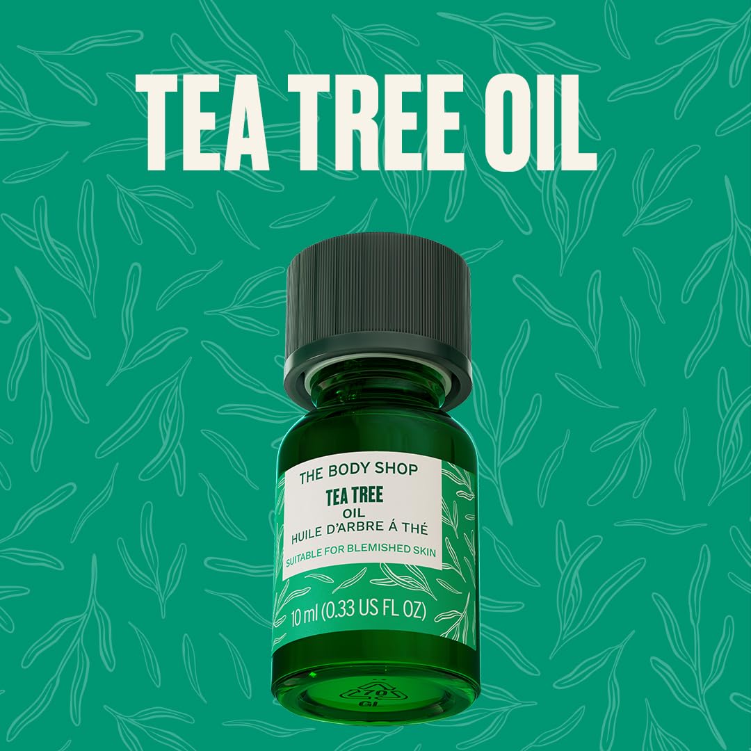 The Body Shop Vegan Tea Tree Oil, 10 ML - For Oily, Blemished Skin| Purifying| Vegan