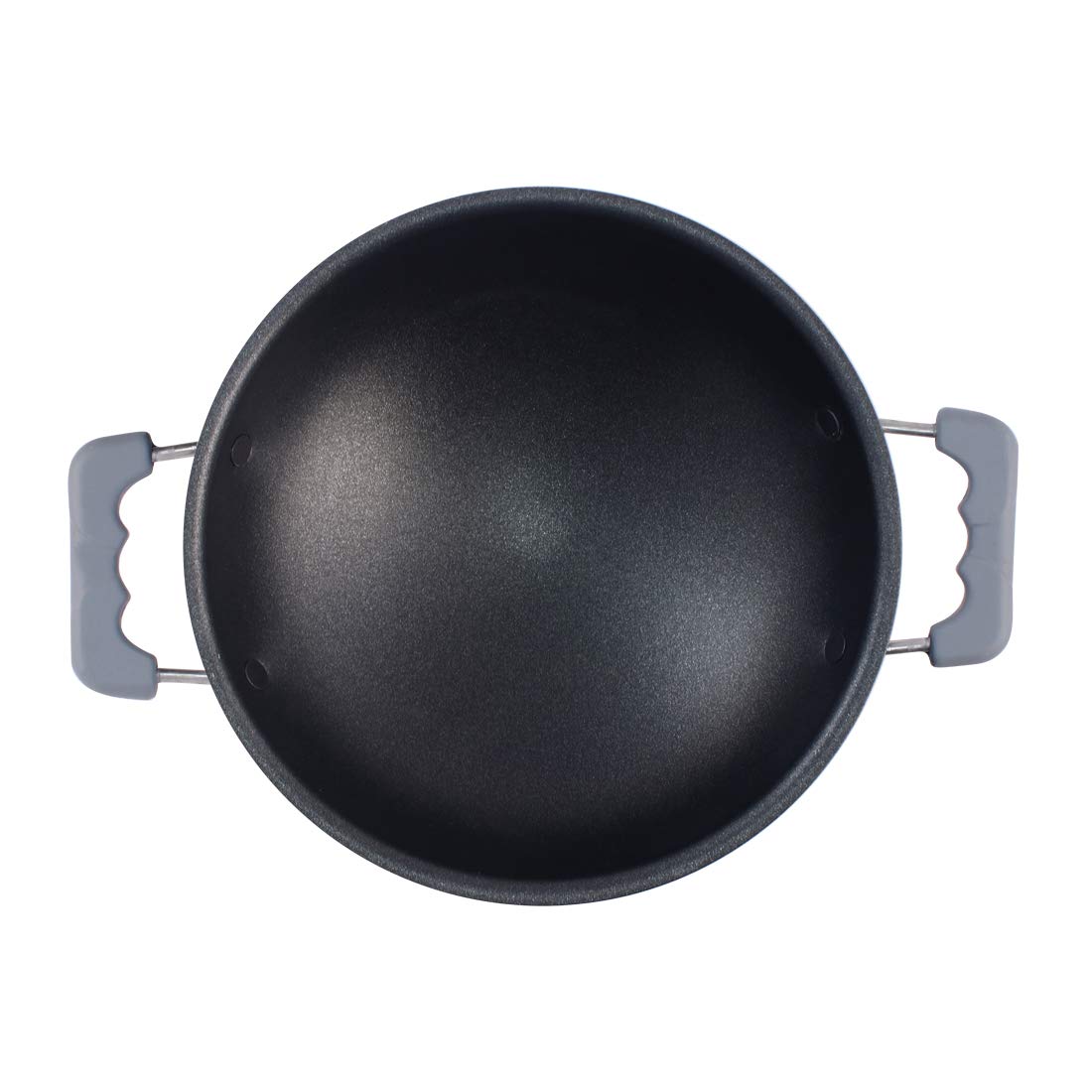 Wonderchef Appachetty Breakfast Pan with Lid | Nonstick Cookware | Appachatty | Chetty Pan | Appam Patra | Round Bottom Kadai | 3mm Thick | Black 22 cm | 1 Year Warranty