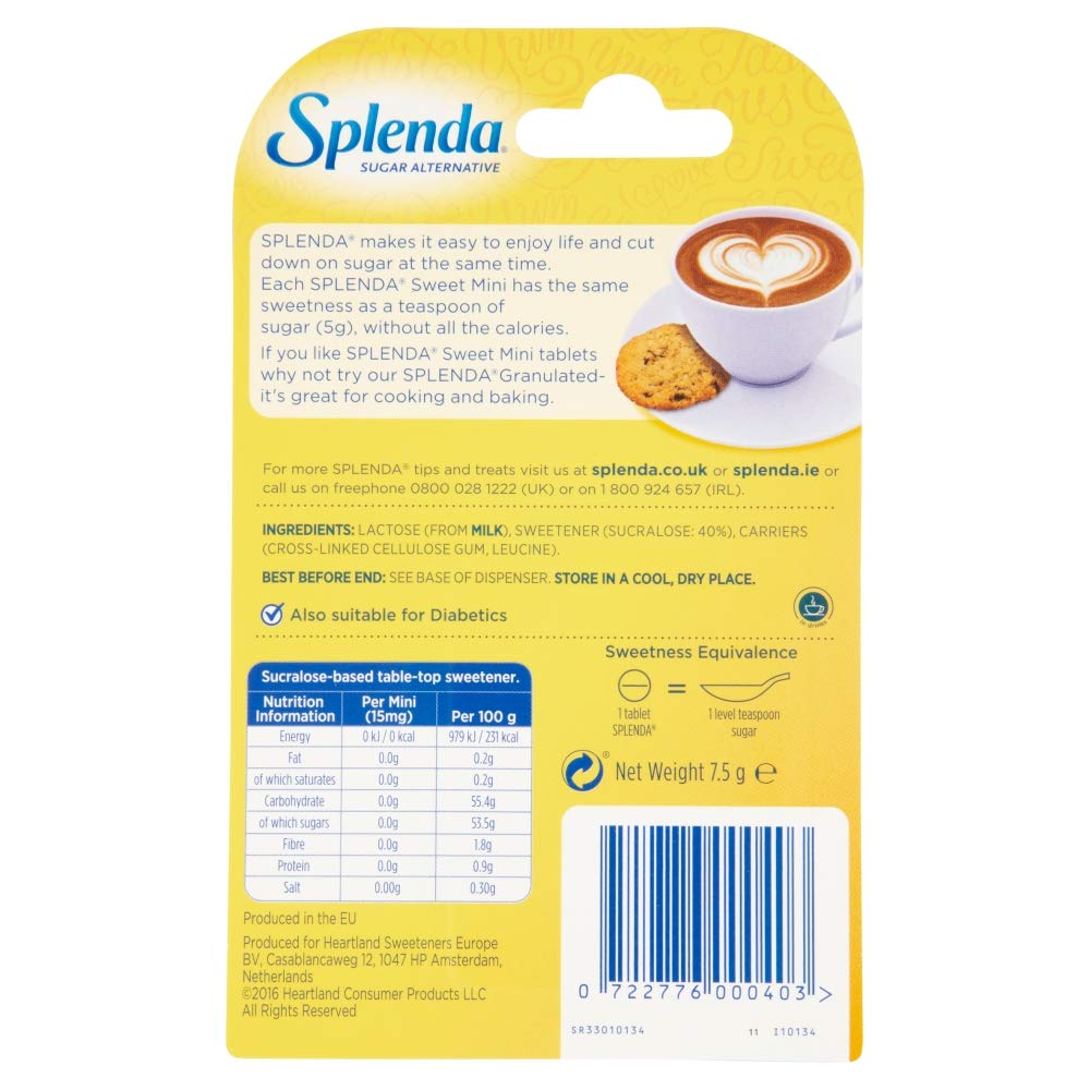 Splenda No Calorie Sweetener - 500 Tablets