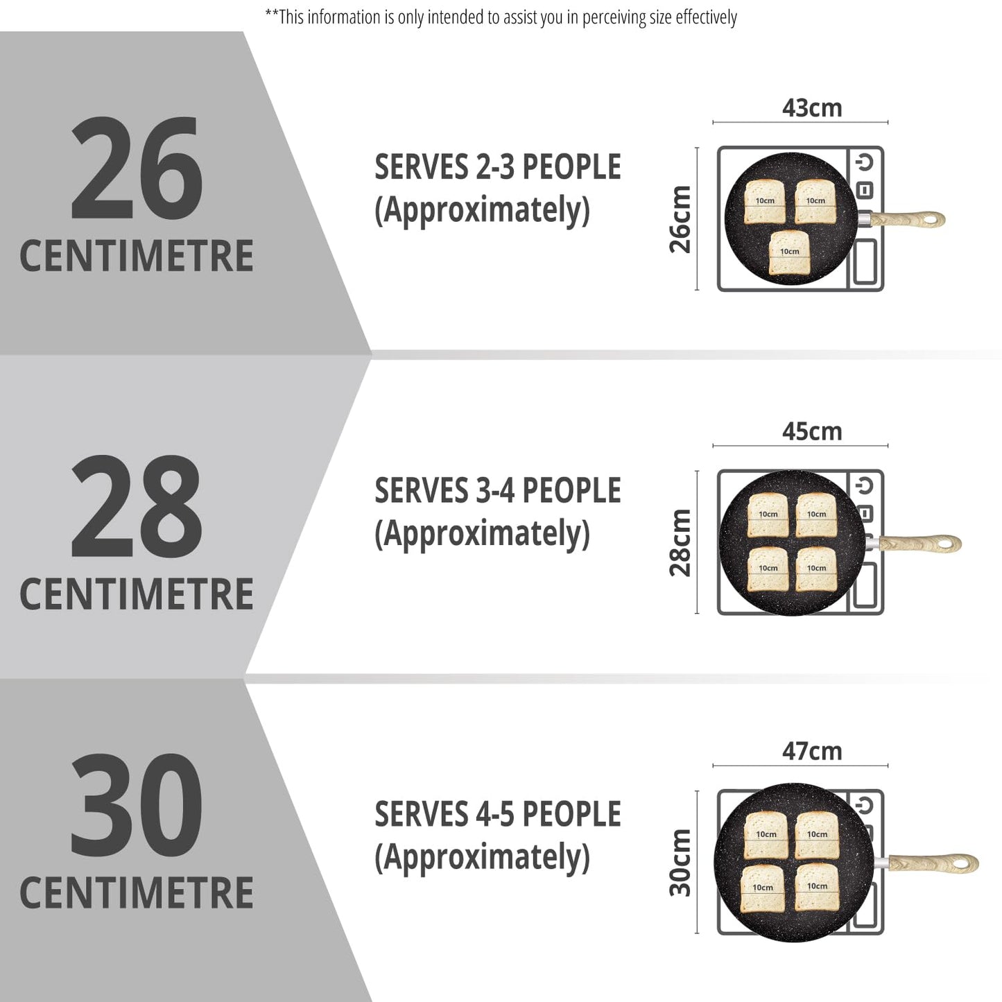 Bergner Bellini Plus Aura 5-Layer Non-Stick 28 cm Dosa Tawa, Soft Touch Wooden Finish Handle, Food Safe, PFOA Free, Even Heat Distribution, 4mm Thickness, Induction Bottom, 1-Year Warranty - Black