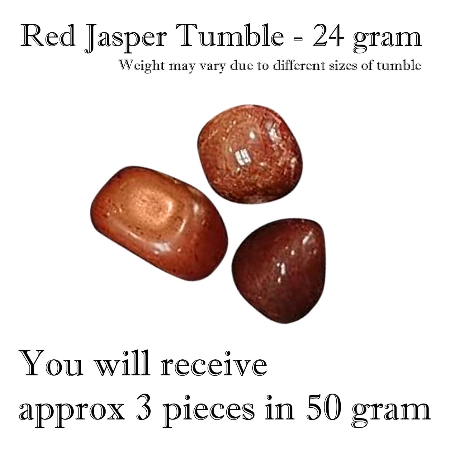 Vastu Vardan Crystal Red Jesper Tumble Stone |50 gm Tumbled Gemstones | Reiki Healing Stones | Home Decor Pebbles | Aquarium Gravel | Garden & Table Decor