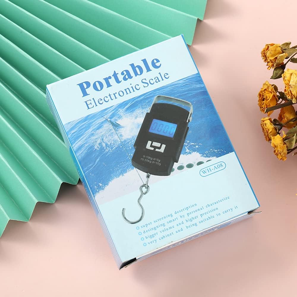 Waico Portable Electronic Weighing Scale | Digital Led Screen with Metal Hook | Weight Machine for Travel Luggage, Baggage 50 kg Weighing