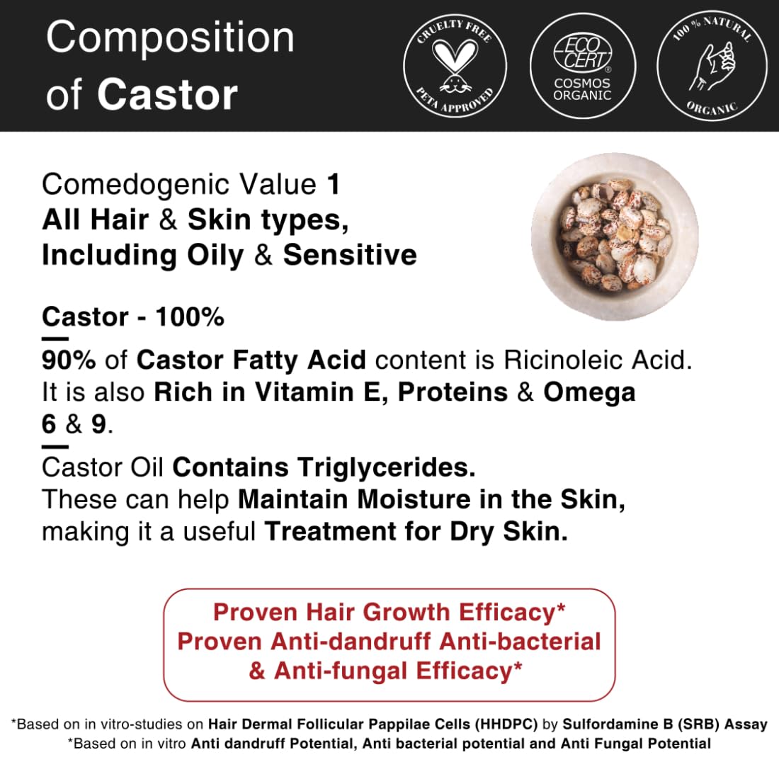 Soulflower Rosemary Essential Oil & Castor Oil for Hair Growth, Hair Fall Control, Hydrating & Moisturising Face & Skin | 100% Pure, Natural, Organic, Ecocert Certified| Pack of 2, 240ml