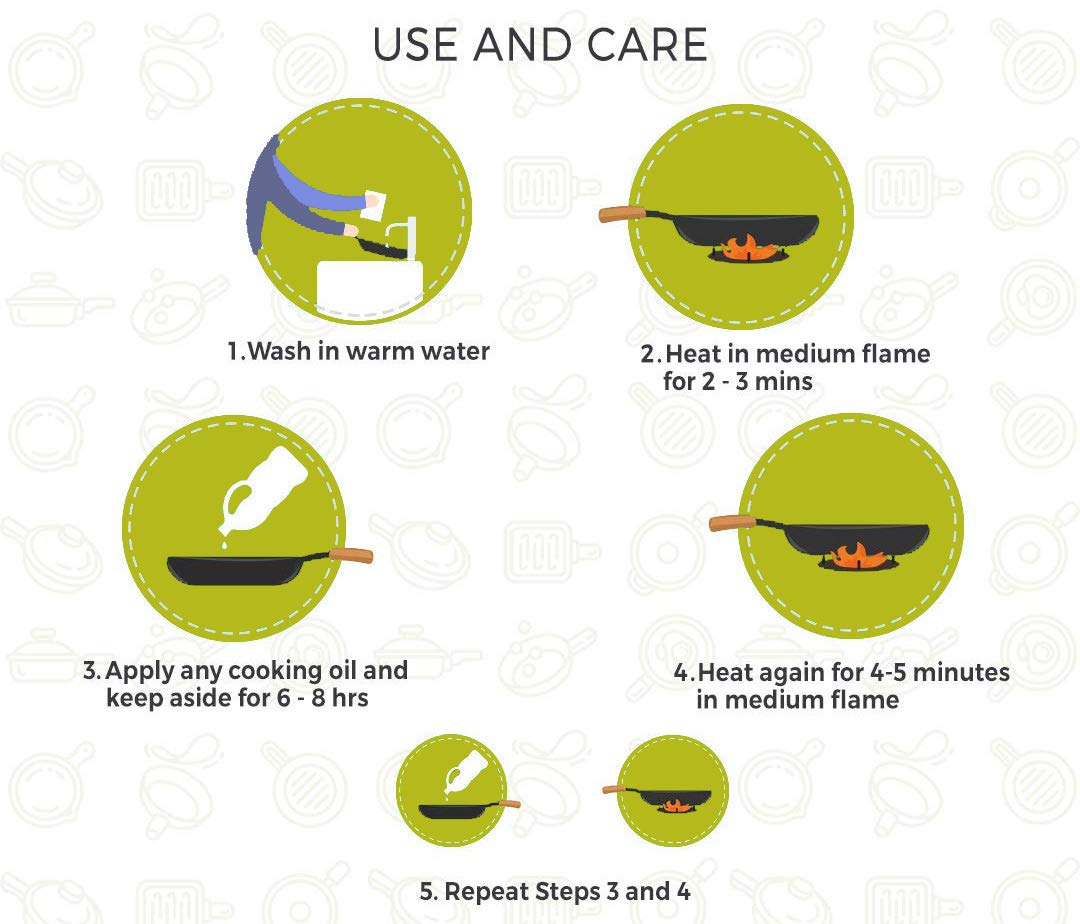 amicus Iron Uttapam Pan Multi Tawa 27 cm, 4 Cavity, Mini Crepe Pan for Snack, Pan Cake, Egg Omelette Maker Tawa,1.1 Kg, Black